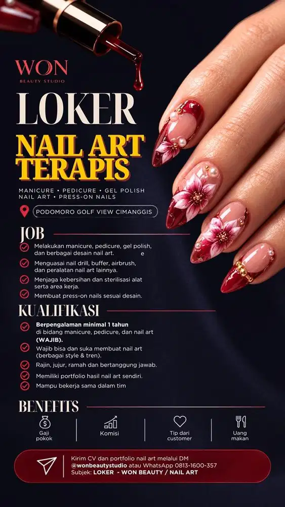 DI BUTUHKAN SEGERA NAIL ART TERAPIS