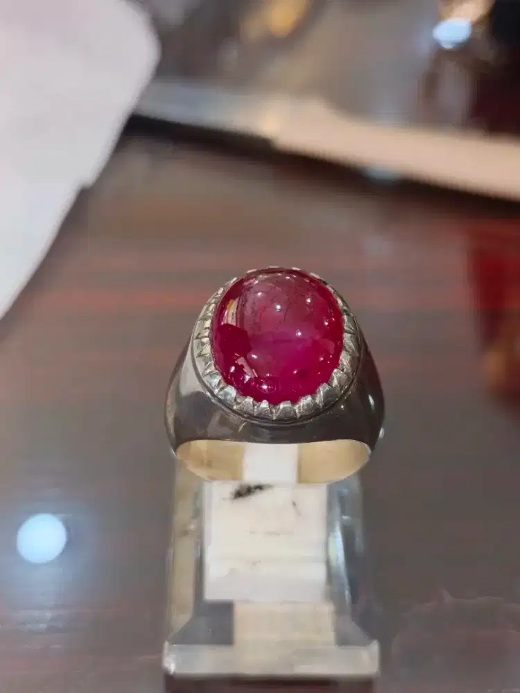 Ruby madgascar ring perak
