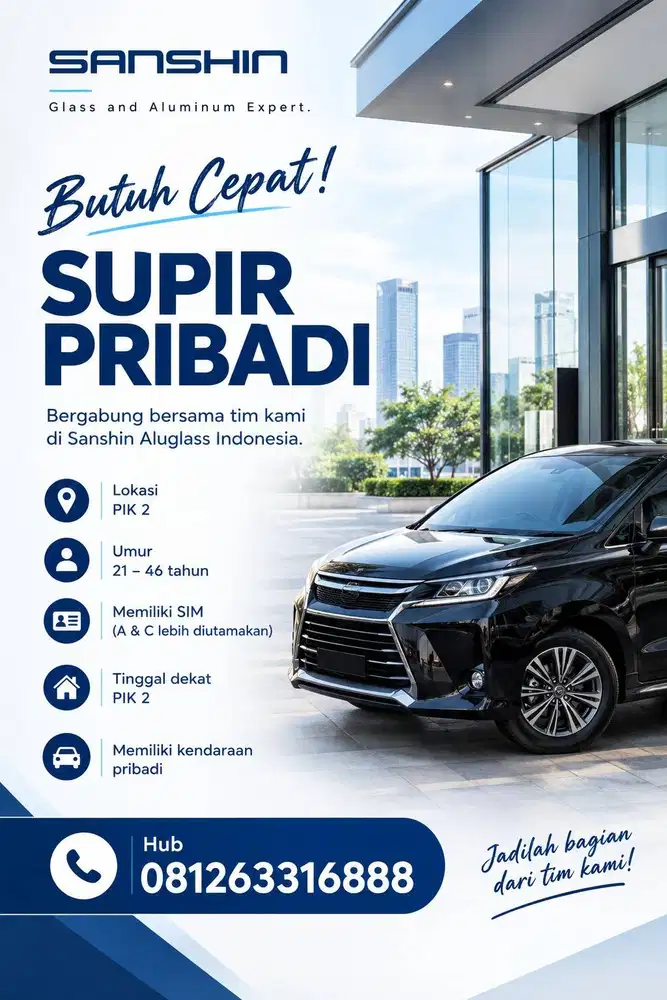 LOKER - DRIVER PRIBADI