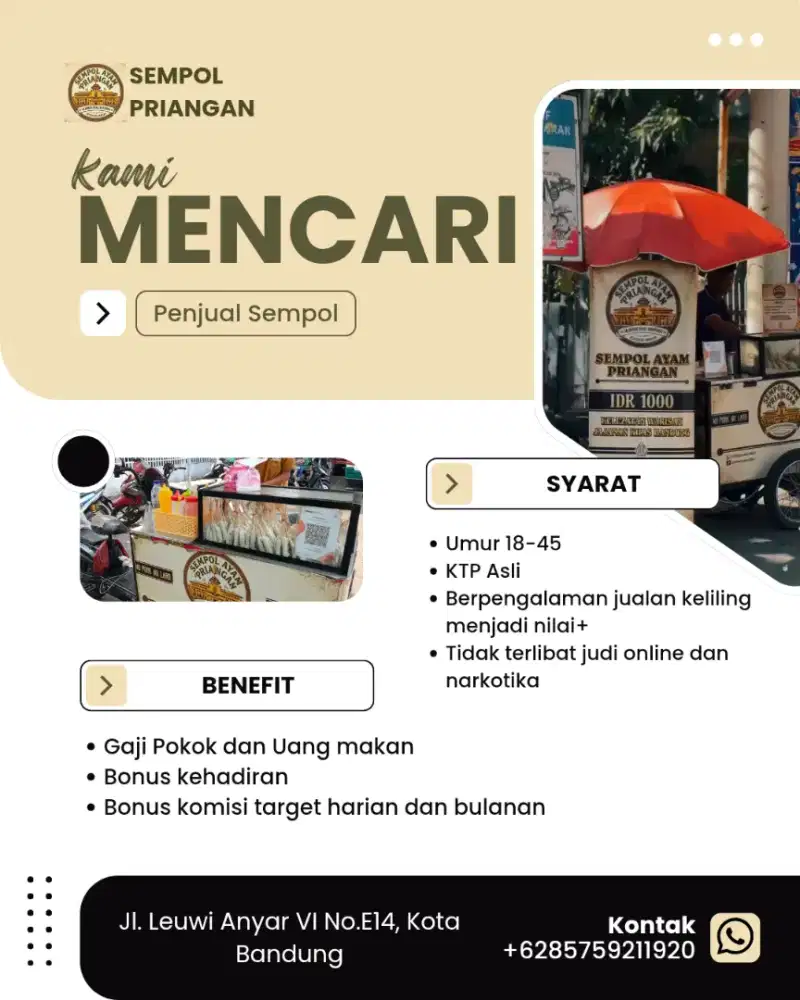 Lowongan Kerja Pedagang Sempol