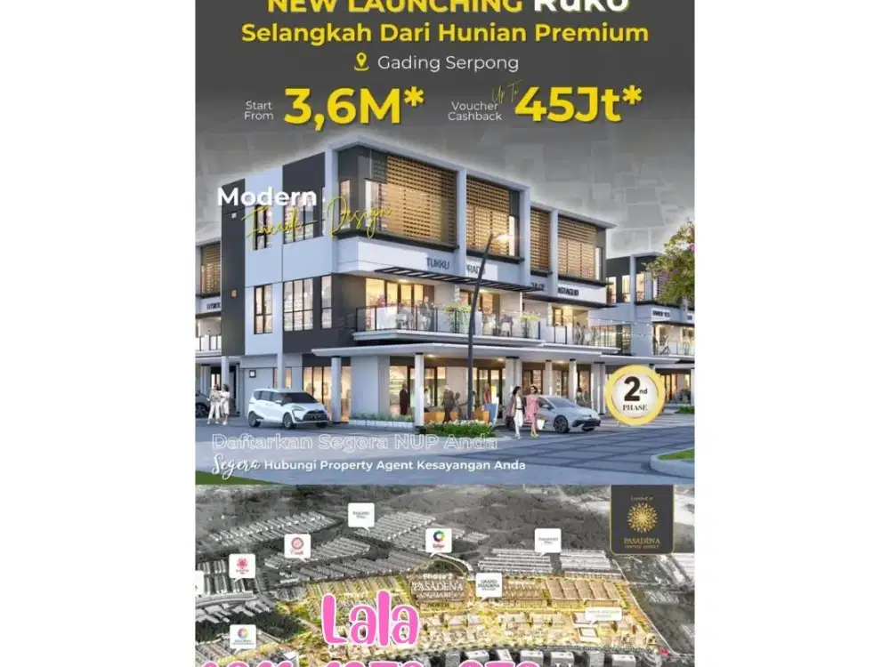 NEW PREMIUM Terakhir dari PARAMOUNT LAND RUKO PASADENA NORTH SQUARE 2