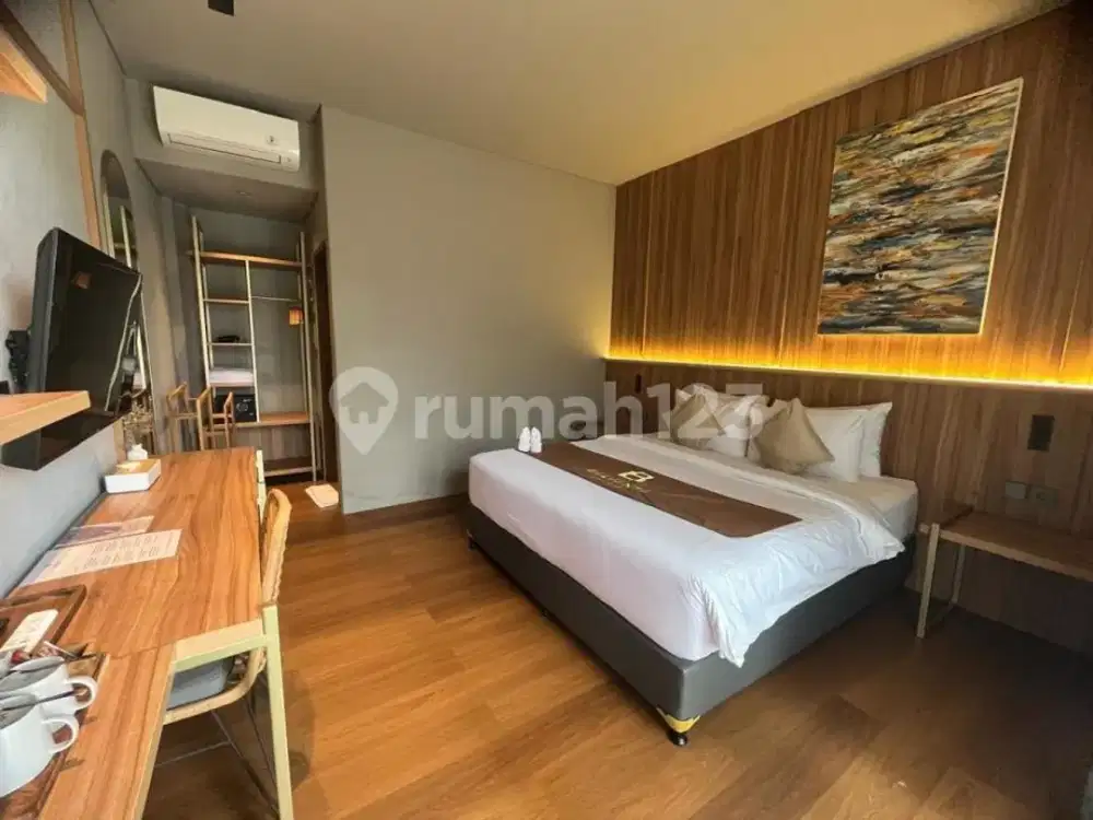 Modern 1Br Apartment For Rent In Umalas, Fully Furnished, Pool View, Idr 13.5 Million/Month