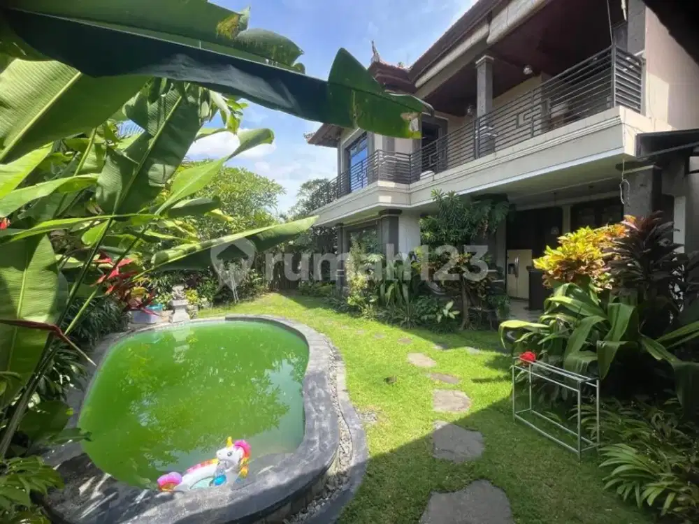 Lush Tropical Villa For Rent In Taman Sari Kerobokan, 3Br, Private Pool, Idr 245 Million/Year