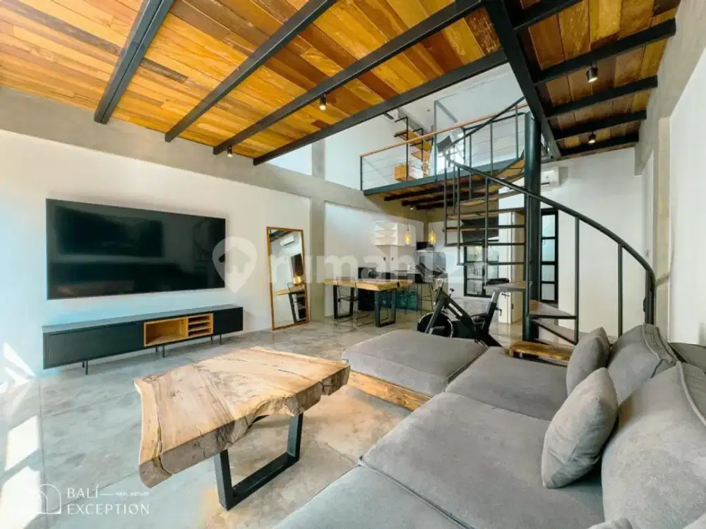 Stylish Loft Villa With Private Pool For Sale In Canggu, Gang Anggrek, Leasehold Until 2050, Usd 190,000