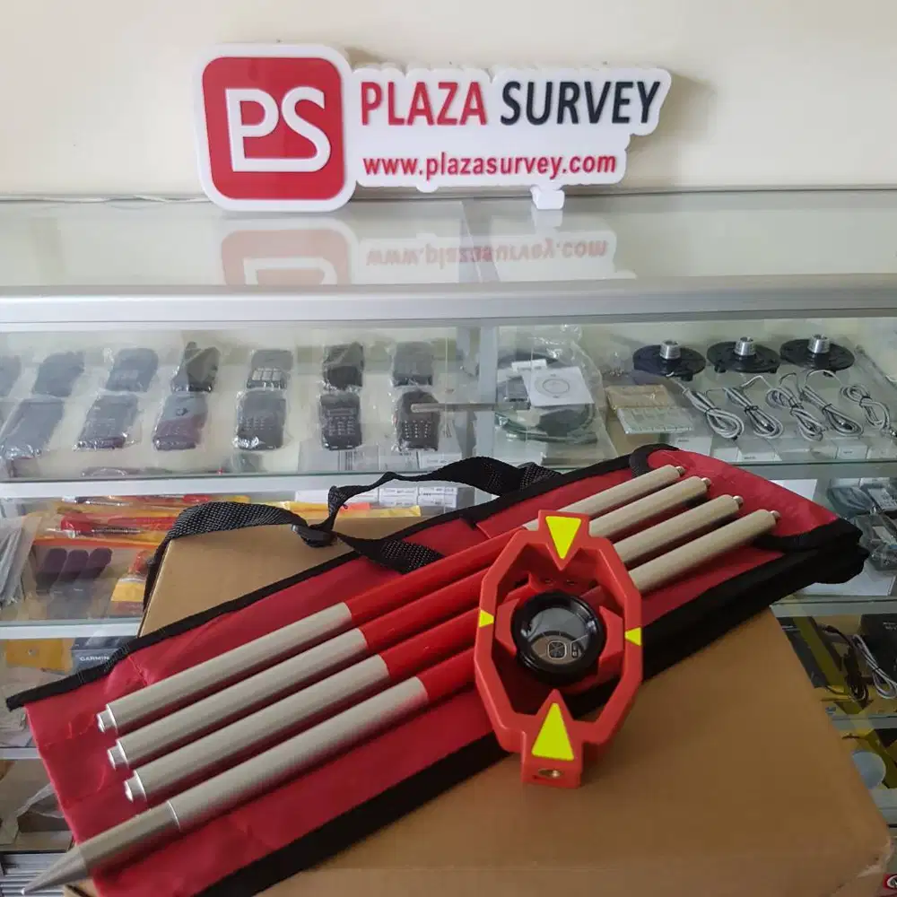 Mini Prisma Set Pole Batam - Reflector Total Station