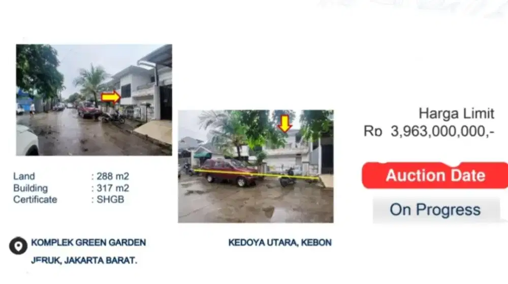 Dijual Rumah 2 Lantai Green Garden