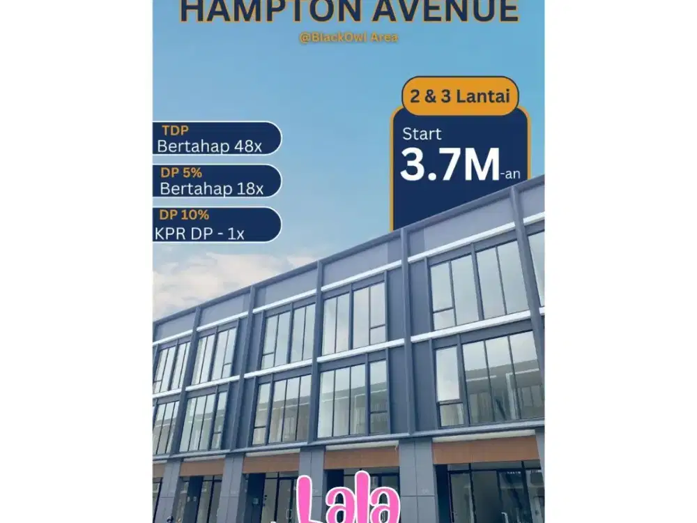 3,7MILYAR GADING SERPONG RUKO 3 LANTAI HAMPTON AVENUE CARA BAYAR MUDAH