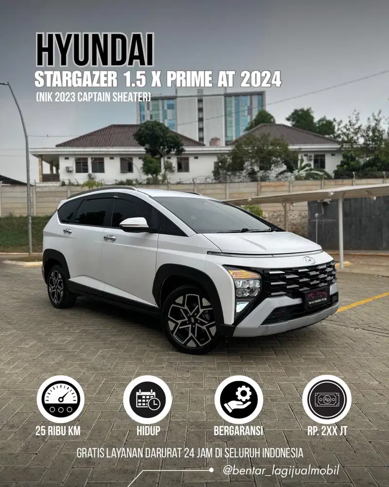 (TERMURAH) Hyundai Stargazer 1.5 X Prime AT 2024 (NIK 2023)