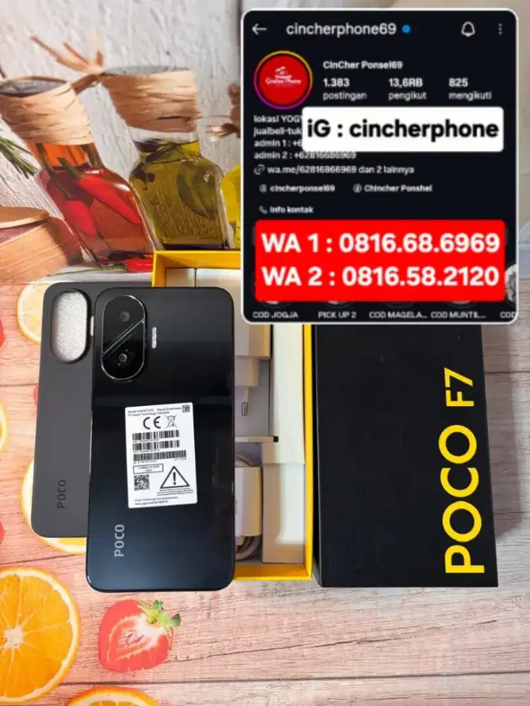 Jual HP Poco F7 5G 12/512 likenew istimewa grns MEI 2027