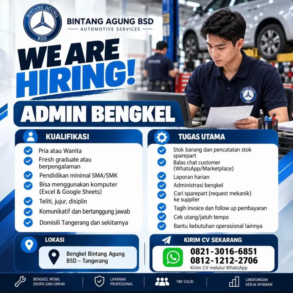 Admin bengkel cowo