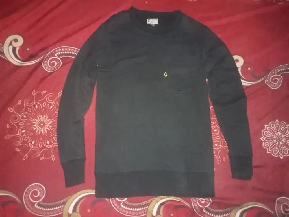 Sweater vtg vintage Y2K volcom knitwear pocket crewneck original