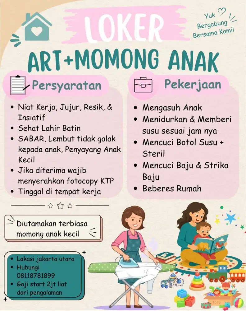 LOWONGAN ART & BABY SITTER