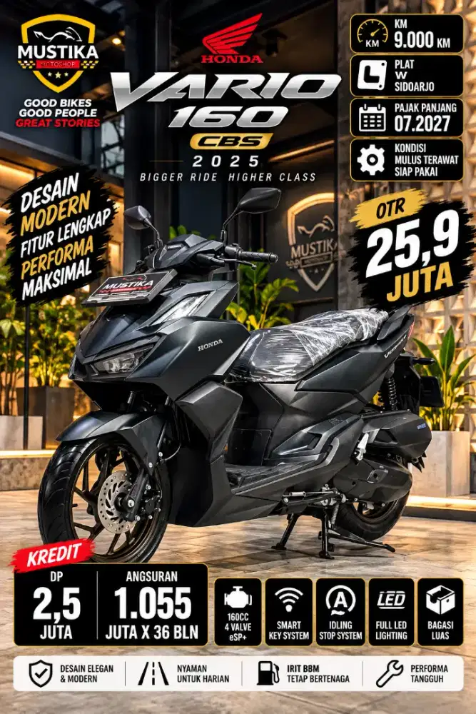KM 9rb. Vario 160 CBS 2025. DANNY Mustika Sulfat