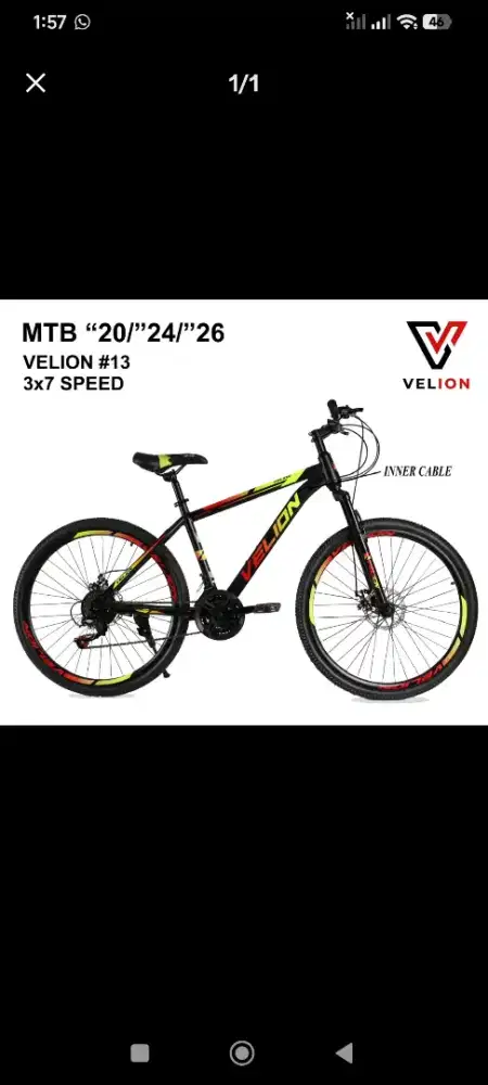 Sepeda velion bekas