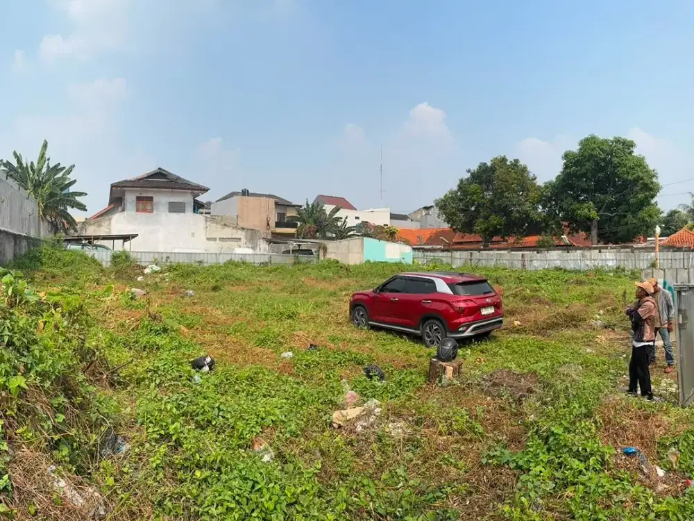 Dijual Tanah Luas 740 M Pinggir Jalan di Pondok Betung
