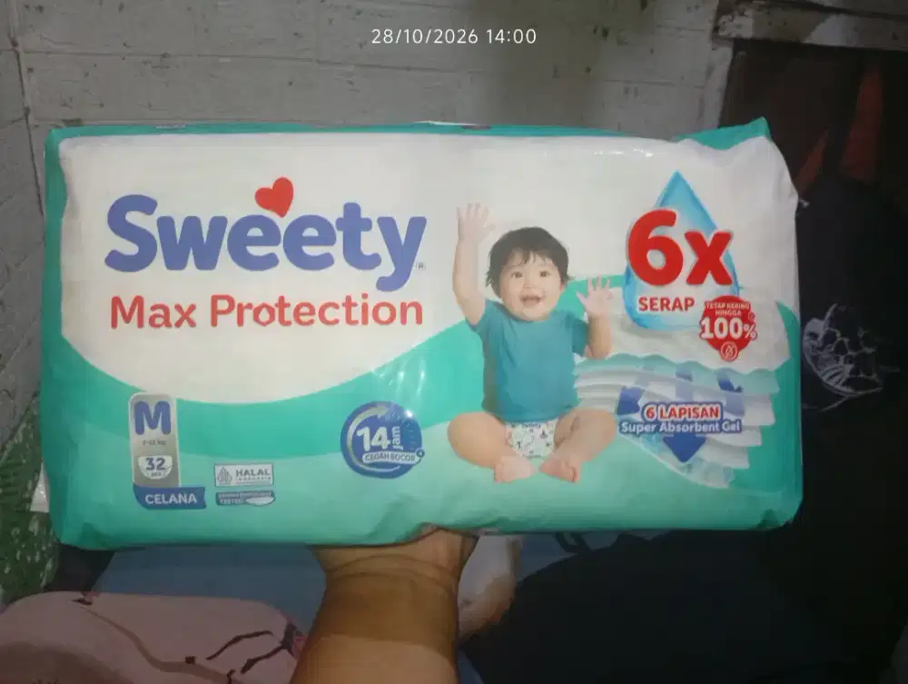 Popok Bayi Sweety max protection M 32 pcs