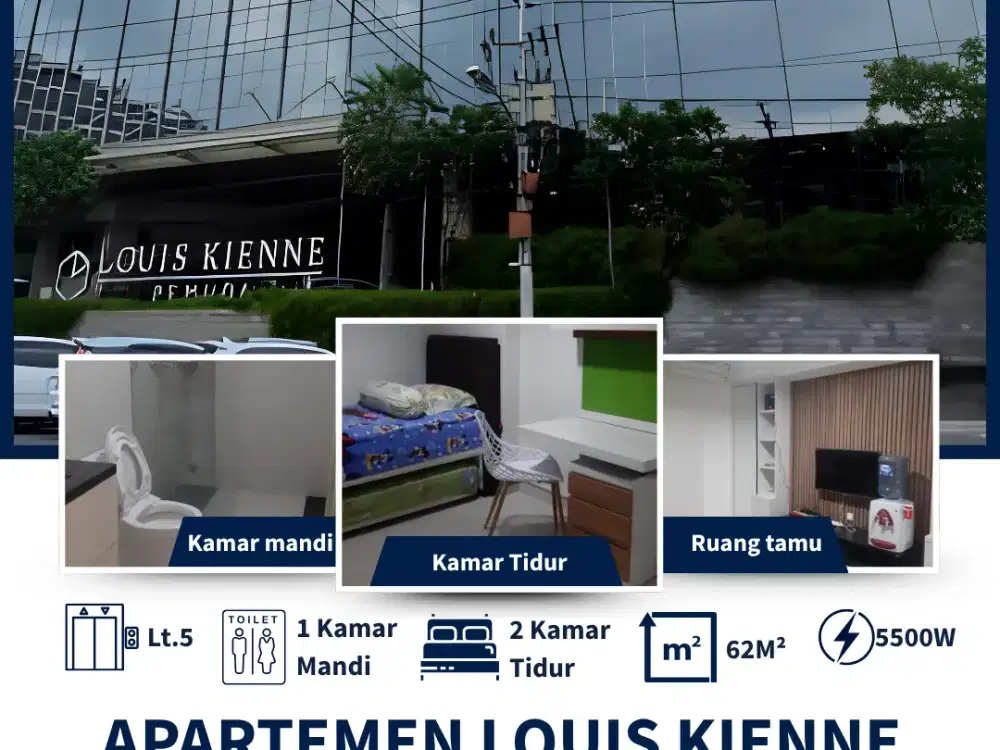 Disewakan/ Dijual  Apartemen Tengah Kota  2BR Full Furnished Louis Kienne Pemuda Semarang