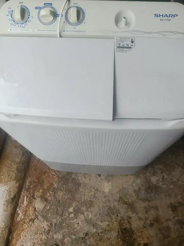 Mesin cuci 2 tabung Sharp 7kg ori normal