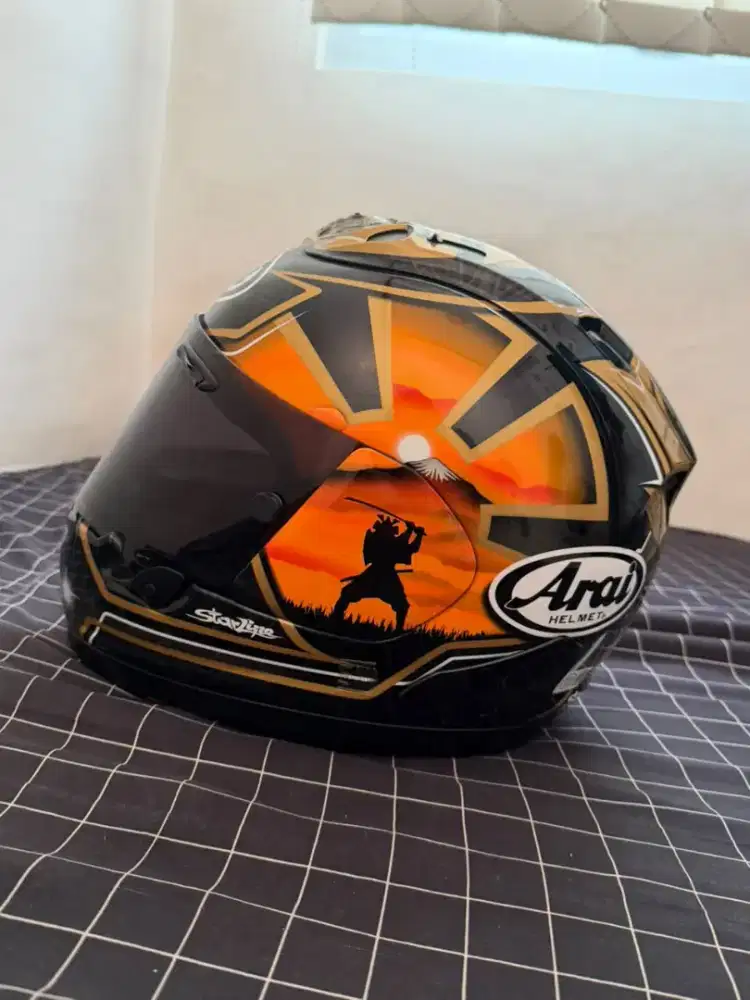 arai rx7x spirit gold