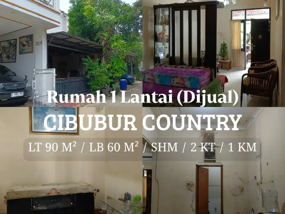 Dijual Rumah 1 Lantai di Cibubur Country
