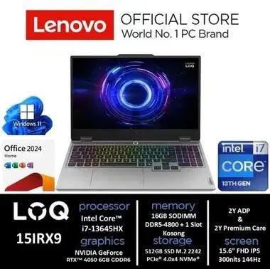 laptop lenovo LOQ 15IRX9 gaming notebook