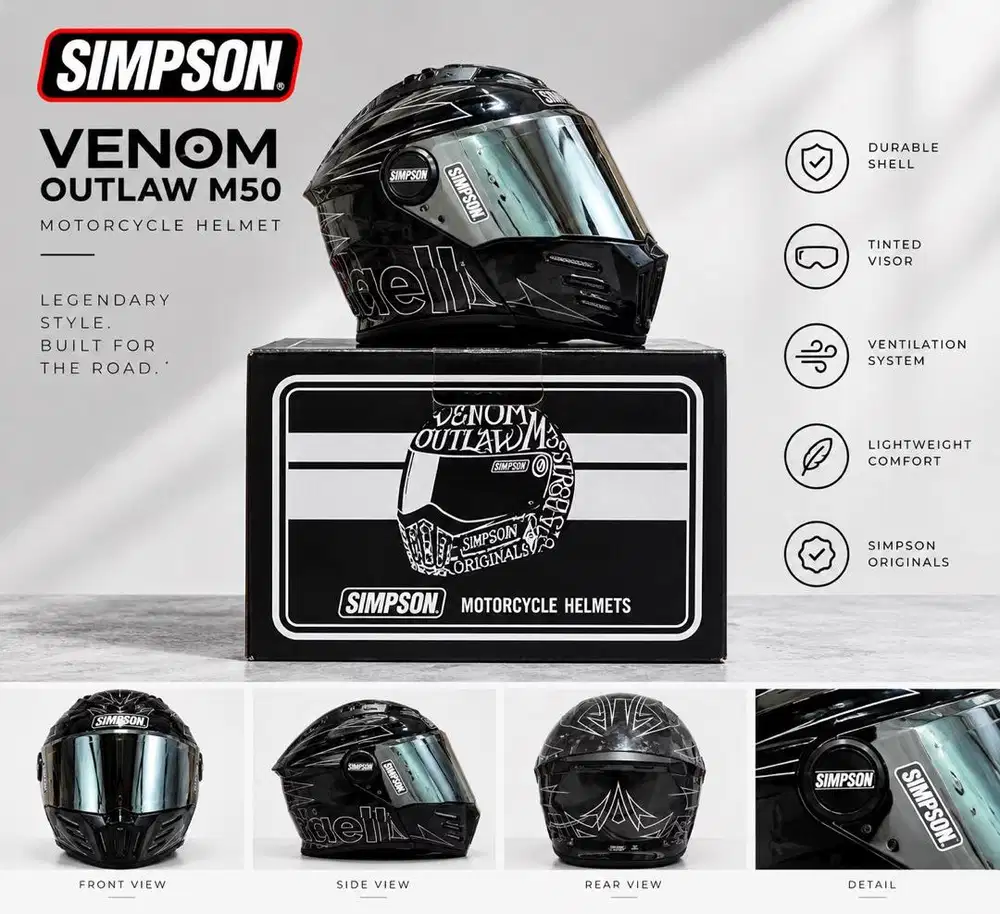 Simpson Darksome Buell Forged Carbon Modular