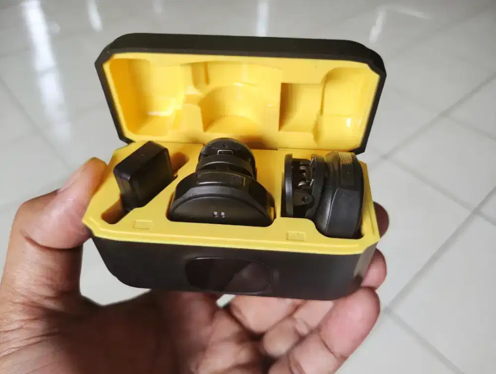 Microphone wilress klip on Q8pro dual mic tape C dan lightning