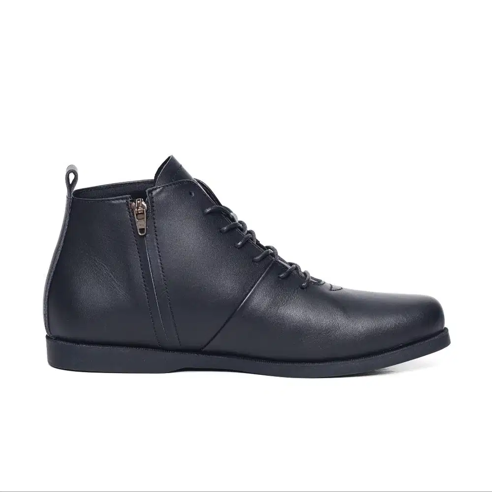 Sepatu Kulit Pria Boots Sleting casual - sepatu kerja kantor formal