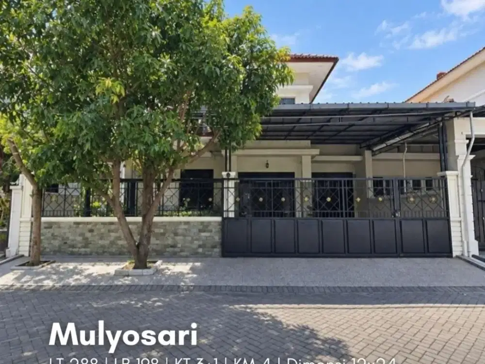 Rumah Mulyosari  STRATEGIS, ROW JALAN 3 MOBIL