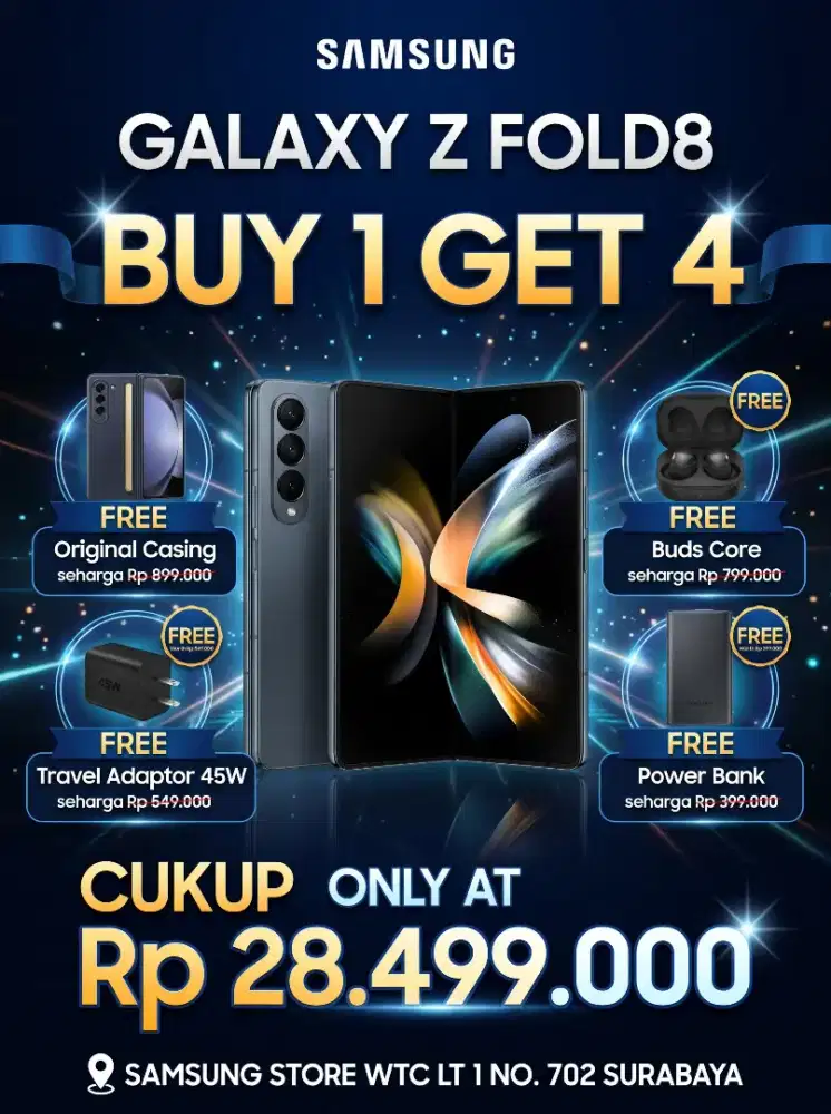 Samsung galaxy Zfold8 12/256 bisa cicilan dan tukar tambah