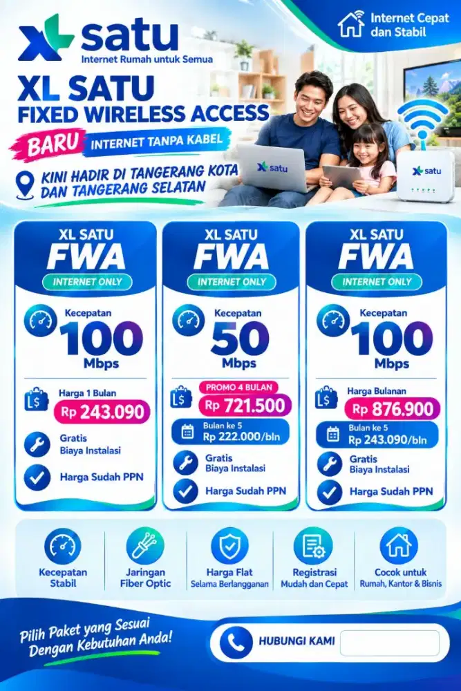 Wi-Fi XL HOME JABODETABEK ( KAB. TANGERANG )
