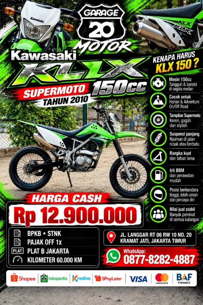 Kawasaki 150cc Type L Karburator Tahun 2010