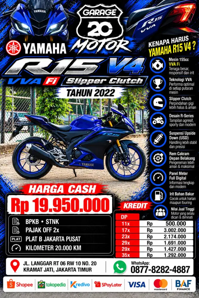 Yamaha All New R15 V4 VVA_FI Slipper clutch Tahun 2022