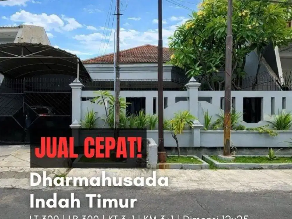 Rumah Dharmahusada Indah Timur STRATEGIS, SIAP HUNI, CARPORT