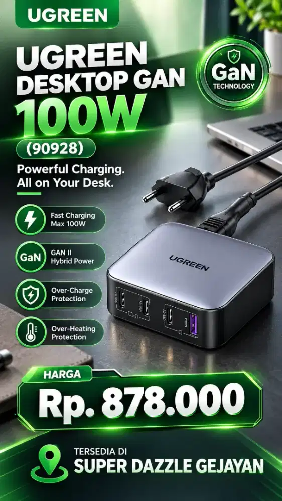 UGREEN NEXODE GAN DESKTOP CHARGER 100W (90928)