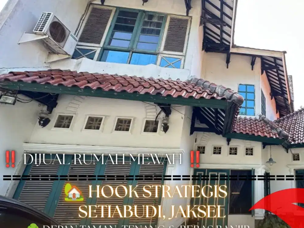 Dijual Rumah Hook 2 Lantai – Taman Tangkuban, Guntur, Setiabudi, Jakarta Selatan