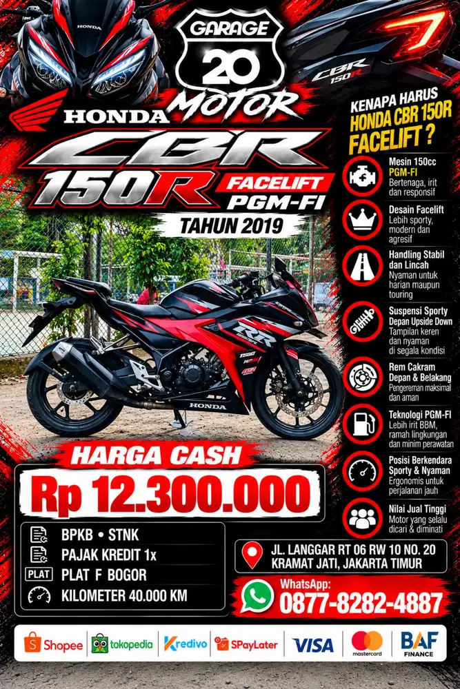 Honda CBR Facelift Pgm_Fi Tahun 2019
