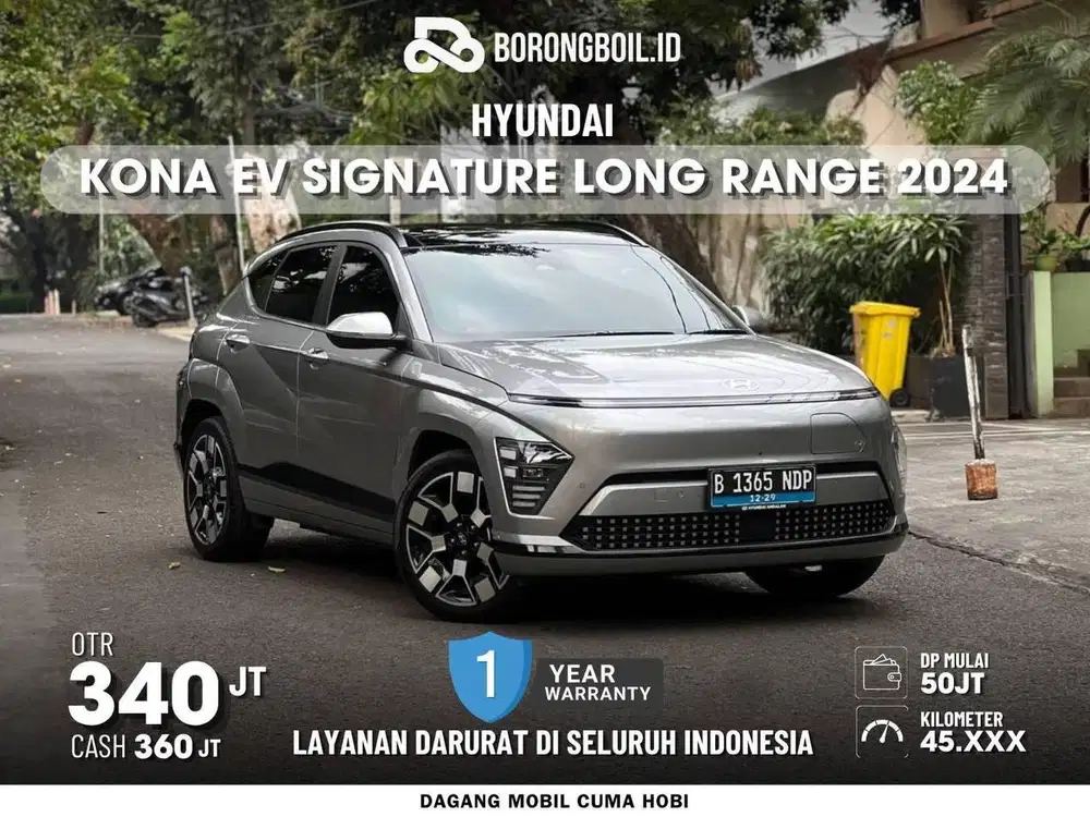 TERMURAH!! KONA EV SIGNATURE LONG RANGE 2024 ABU LIKE NEW