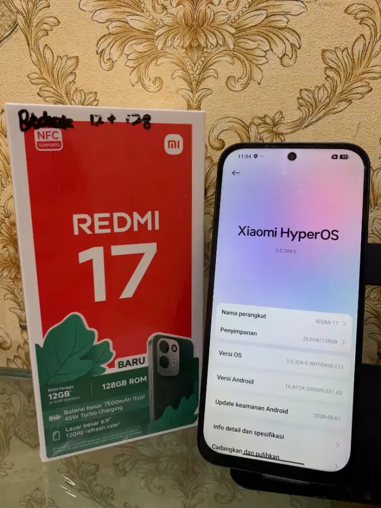 Redmi 17 4G lengkap fulset