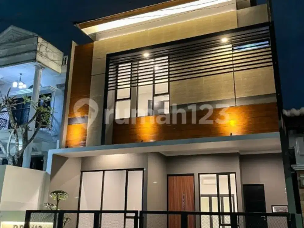 Rumah 2 Lantai Siap Modern Tropis Bangunan Baru Di Graha Raya