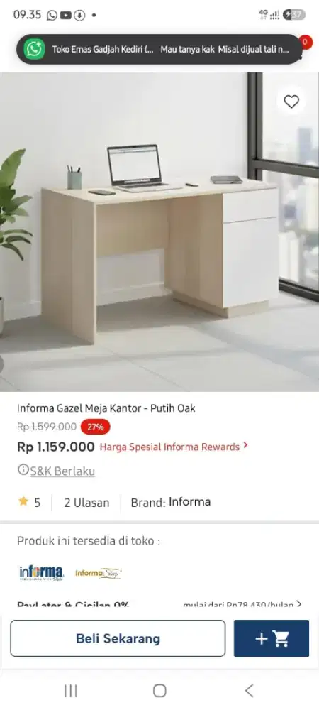 MEJA KANTOR KERJA