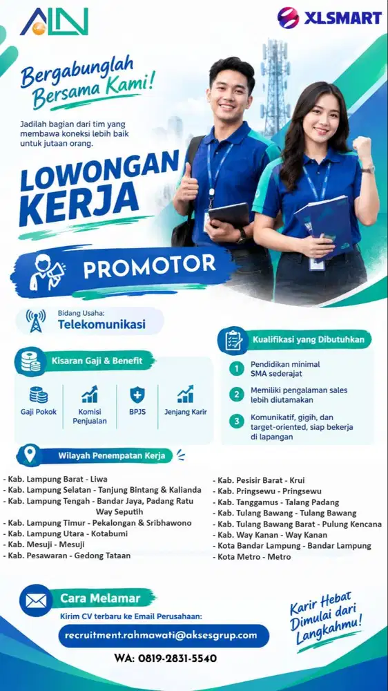 Loker Sales Wifi, Promotor & Canvasser