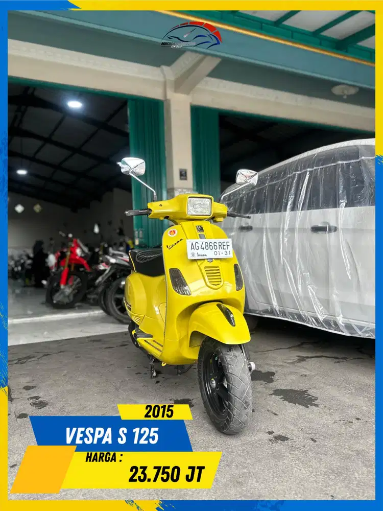 VESPA S 125 2015 PLAT AG MURAH POLL BOSSKU HIKMAH MOTOR KEPUH MALANG