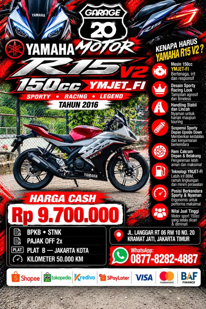 Yamaha R15 V2 Ymjet_Fi Tahun Tahun 2016