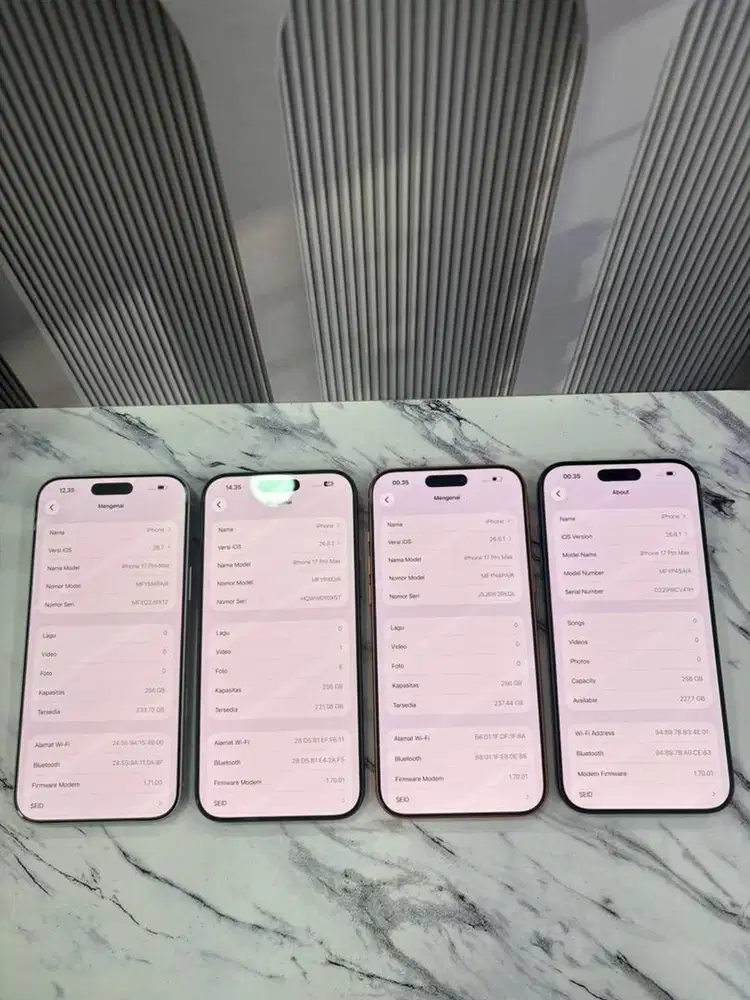 READY SECOND IPHONE 17 PRO MAX 256GB 4 UNIT