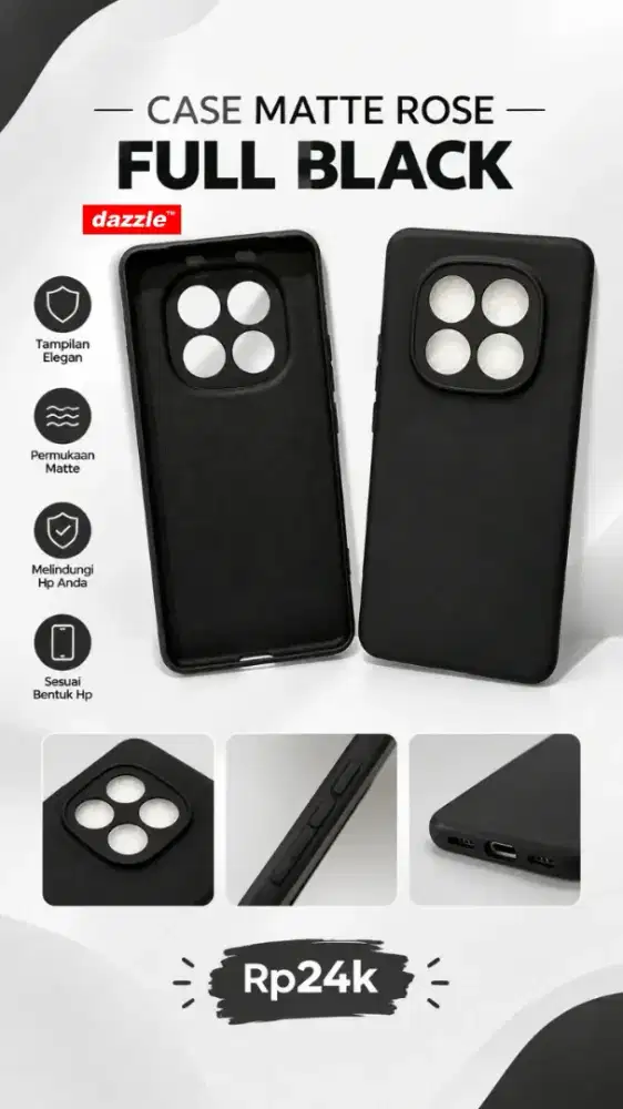 Case Matte Rose Full Black