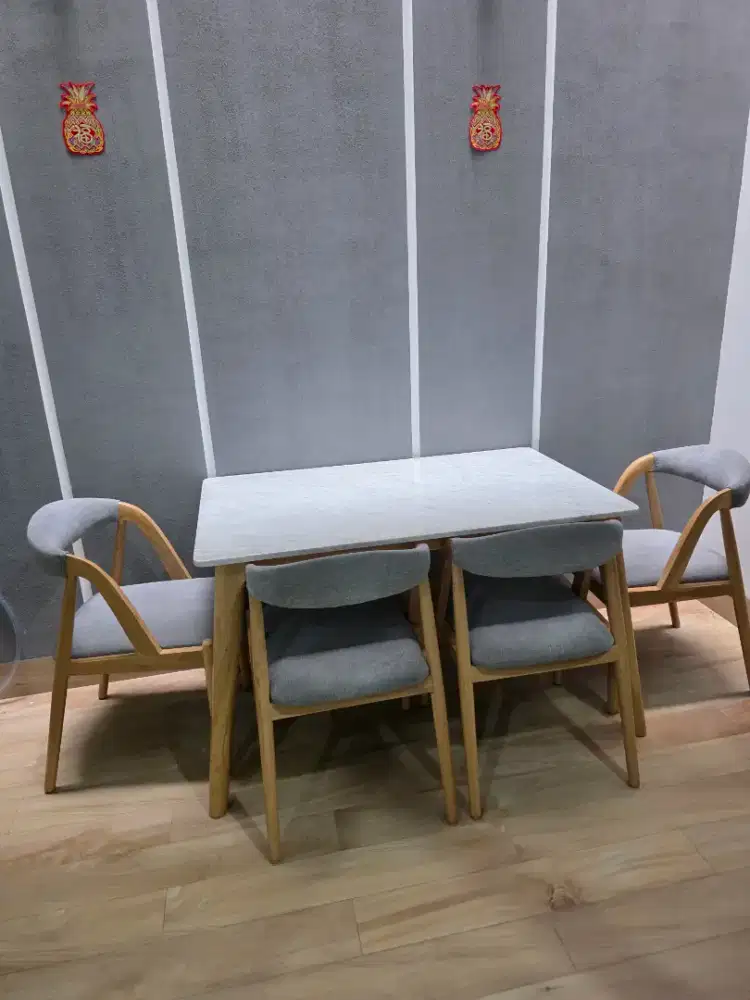 Meja Makan Kayu Jati 4 Seater Kursi Makan meja maka. Granit