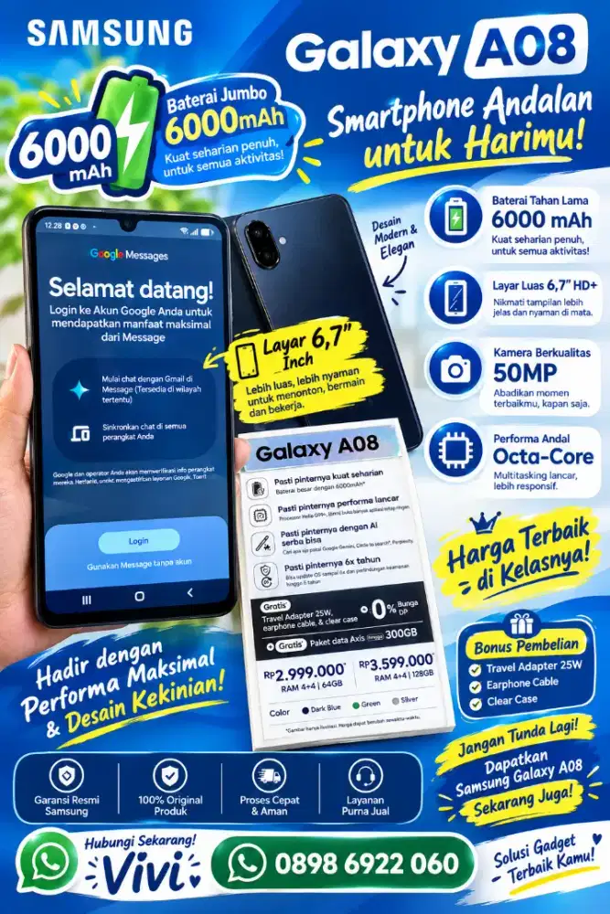 Samsung A08 promo terbaruu