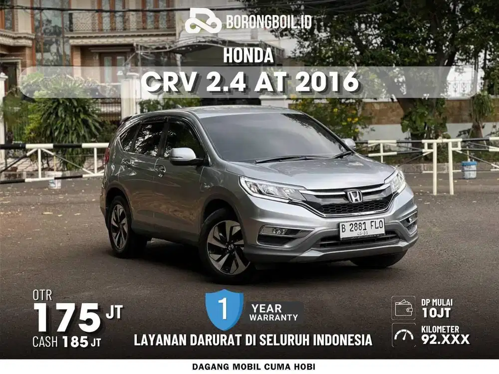 TERMURAH HONDA CRV 2.4 AT 2016 SILVER LOW KM ISTIMEWA