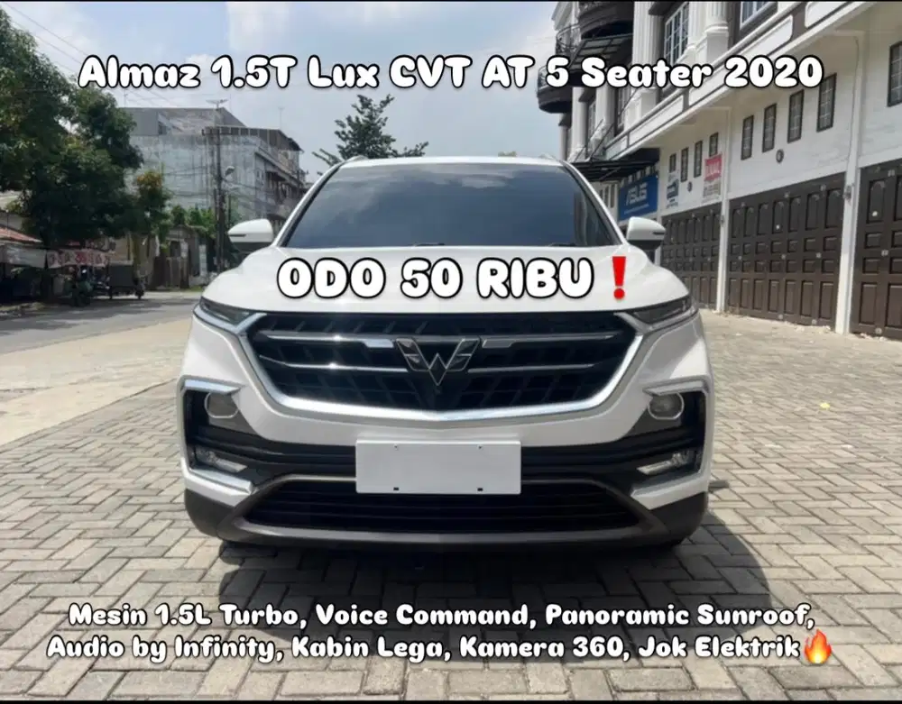 (TDP 54 JUTA!) Wuling Almaz 1.5L T Lux CVT/Automatic Putih 2020